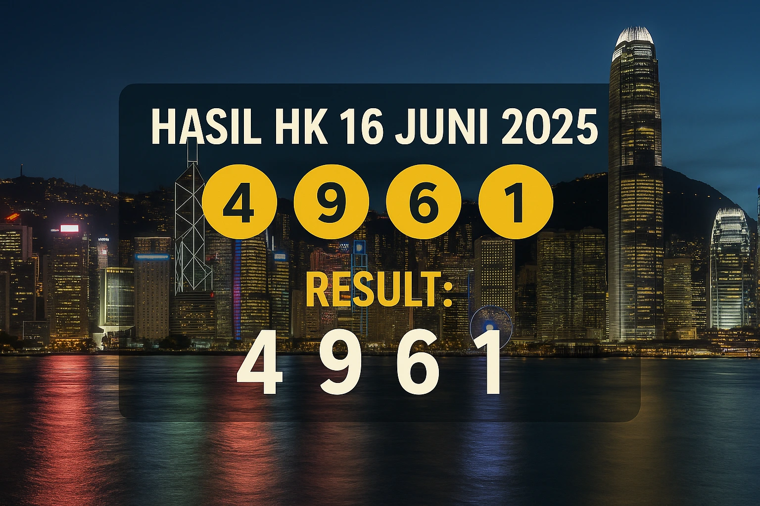 Hongkong Pools – Hasil HK Hari Ini, Live dan Tepat Waktu! (16 Juni 2025)